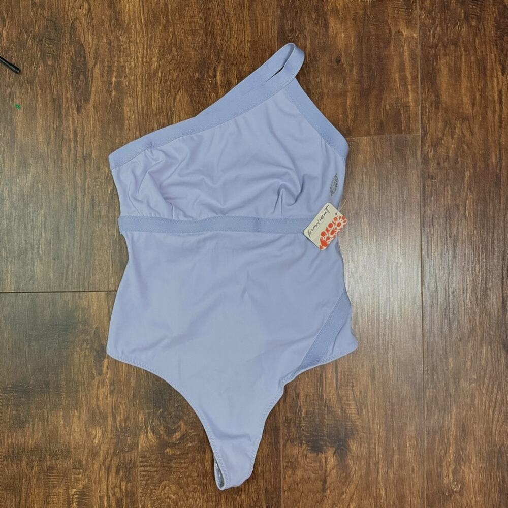 Free People Movement One Shoulder Bodysuit Stretch Lavender Women S NWT